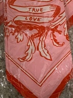 Molly Hatch Pink and Red 'True Love' Decorative Scarf